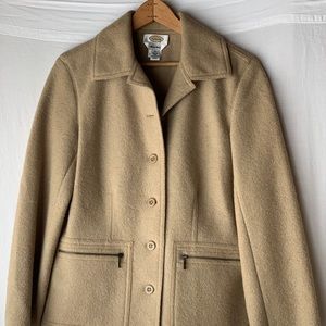 Talbots Wool and Alpaca Button Down Jacket